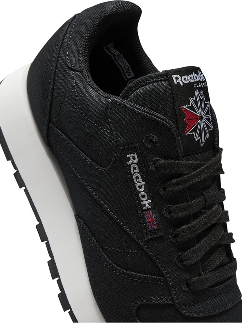 Reebok Classic Baskets Black & White Low-Profile Sneakers